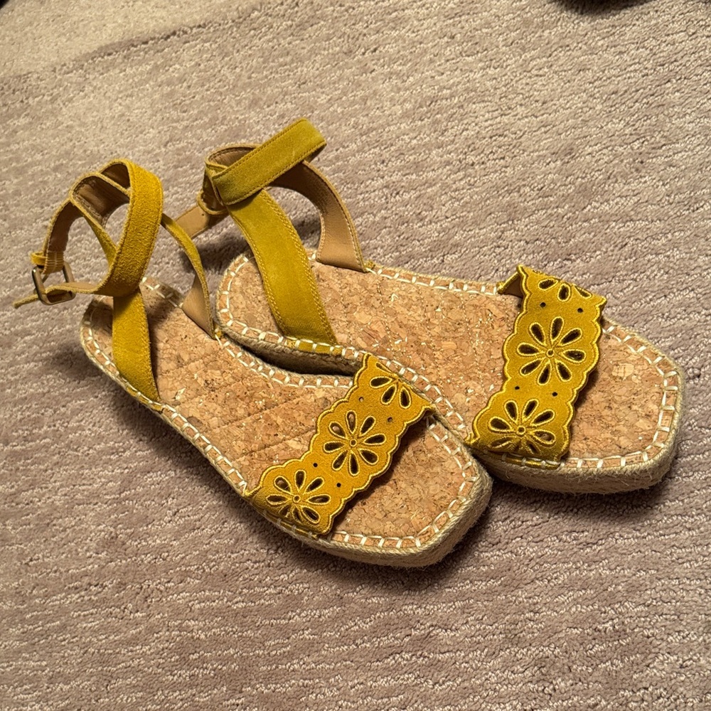 Crown Vintage Mustard Floral Sandals - Picture 4 of 4